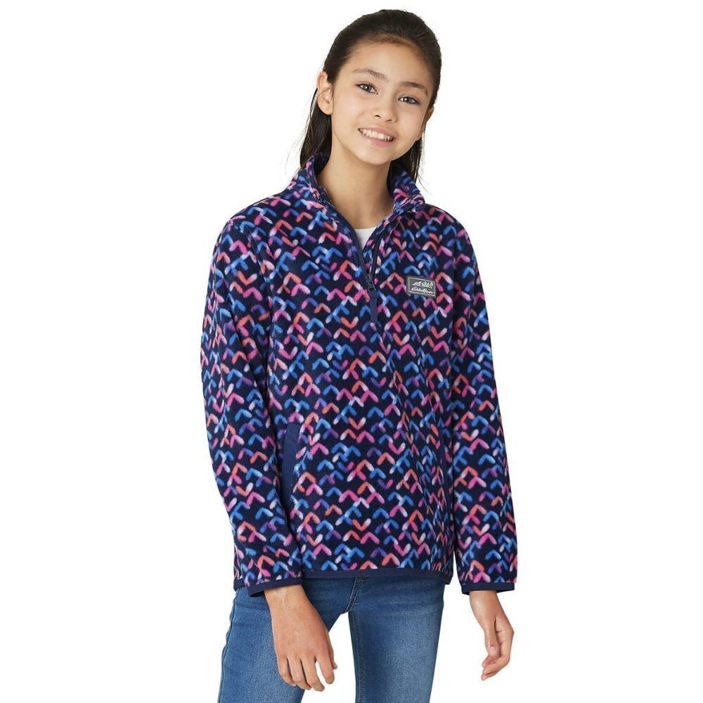 New Eddie Bauer Youth 1/4 Zip Fleece Sweater, Dark Blue, size XS ( 5/6)